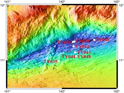 Spatial variation and metabolic diversity of microbial communities in the surface sediments of the Mariana Trench